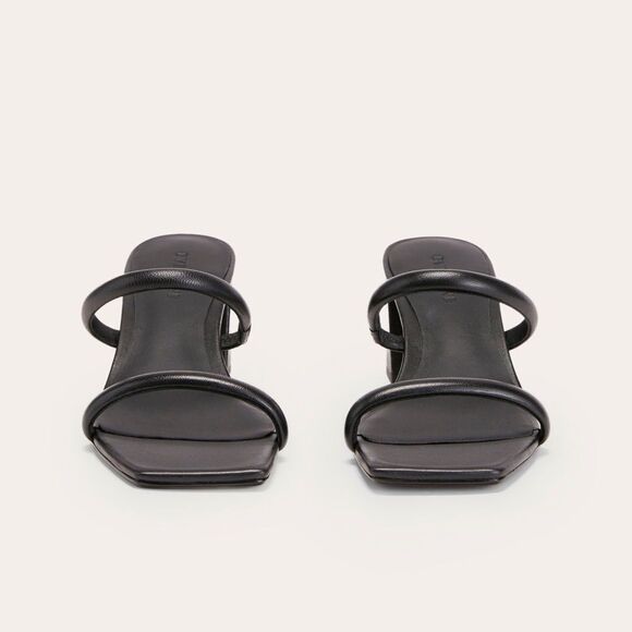 NEW EVERLANE The Double Strap Heel in black leather - Picture 6 of 11